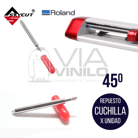 CUCHILLA PARA PLOTTER DE CORTE - 45 GRADOS ROJA