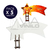 PUNTA ESTRELLA FUGAZ DE MADERA SUBLIMABLE - PACK X 5 unidades