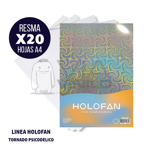 HOLOFAN EFECTO TORNADO PSICODELICO - A4 ADHESIVO