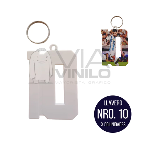 LLAVERO DIEZ - x 50 unidades