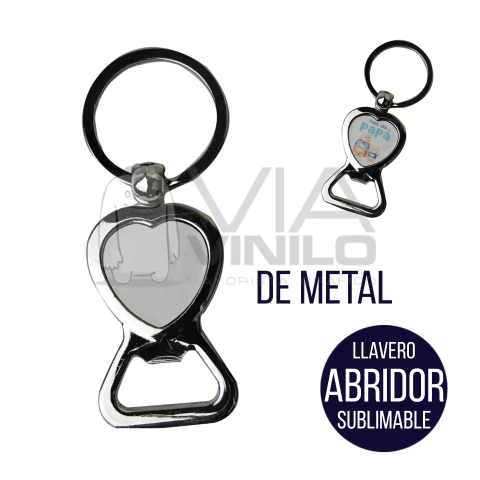 LLAVERO CORAZON DESTAPADOR METALICO - comprar online