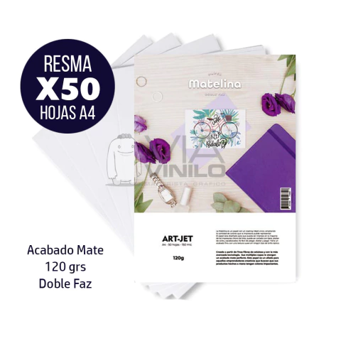 MATELINA 120 GRS A4 MATE DOBLE FAZ
