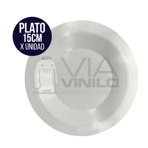 PLATO CHICO 15CM CON BORDES SUBLIMABLES