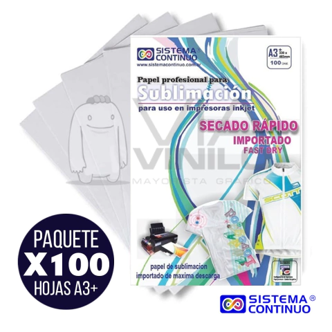 PAPEL SUBLIMACION A3+ SISTEMA CONTINUO FAST DRY