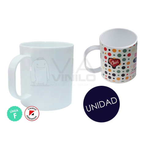 TAZA RECTA BLANCA POLIMERO ECO
