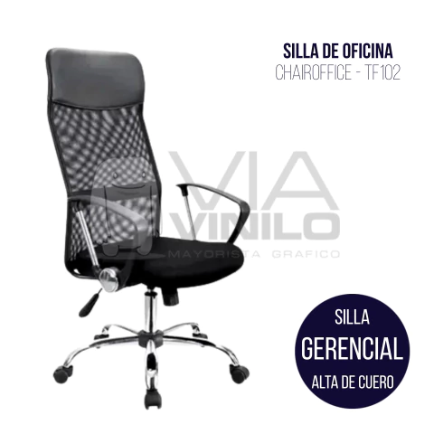 SILLA GERENCIAL ALTA DE CUERO