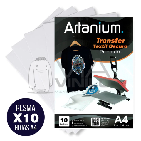 TRANSFER PREMIUM TELA OSCURA A4 X10H ARTANIUM