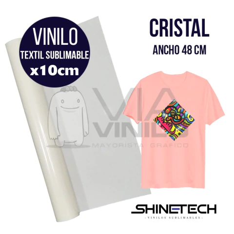 VINILO TERMO TEXTIL CRISTAL X10 cm - comprar online