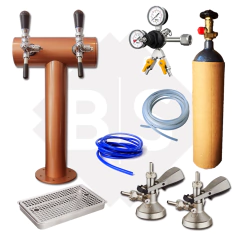 Kit para 2 líneas de cerveza Pilon T con tubo 2.5 K