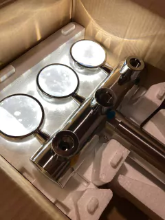 Pilón Talos T Acero Inoxidable Para 3 Canillas Con Led en internet