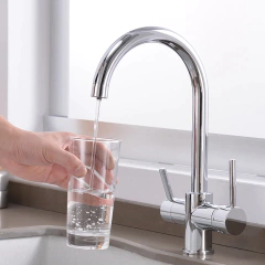 Grifo De Cocina Monocomando Con Llave Para Purificador 7605 Acero inoxidable - BREWERY SUPPLIES