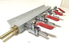 Distribuidor de CO2 4 líneas con llave en internet