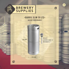 Barril acero Slim 20 Litros en internet