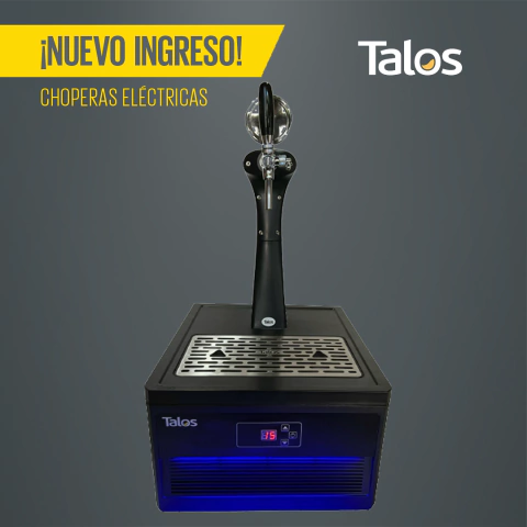 Chopera Eléctrica Talos Pilón negro cobra 1 canilla