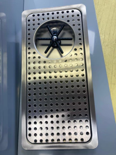 Imagen de Bandeja de acero con Rinser con desagote ideal para empotrar