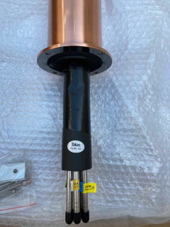 Pilón T de acero para 4 canillas Talos COBRE