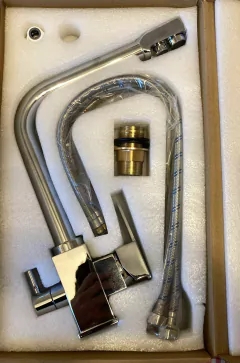 Grifo De Cocina Monocomando Con Llave Para Purificador 7606 Acero inoxidable