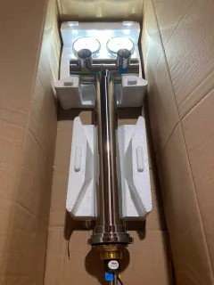 Pilón Talos T Acero Inoxidable Para 2 Canillas Con Led