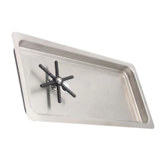 Imagen de Bandeja de acero con Rinser con desagote ideal para empotrar