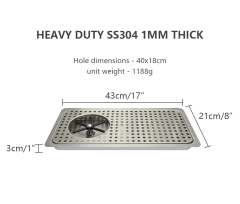 Bandeja de acero con Rinser con desagote ideal para empotrar - tienda online