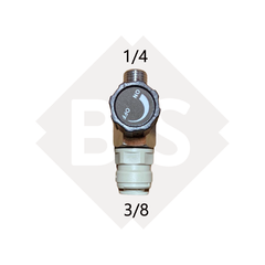 Llave De Paso Para Regulador De Co2 Con Acople Rápido 3/8