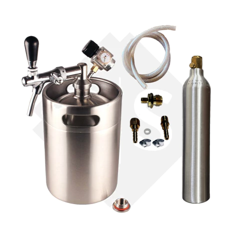 kit Mini Keg 5 litros + sistema + garrafa con pico drago - comprar online
