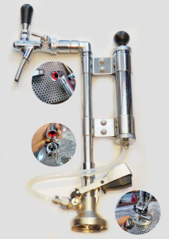 Party Pump canilla doble acción + conector G - tienda online