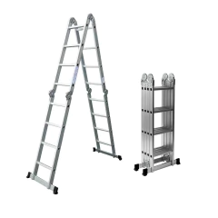 Escalera de aluminio plegable 16 escalones 4.7 metros - comprar online