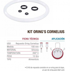 Juego oring para Cornelius 6 piezas - comprar online