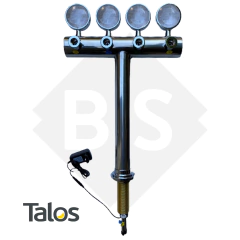 Pilón Talos T Acero Inoxidable Para 4 Canillas Con Led
