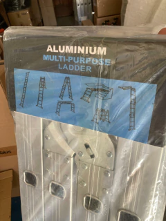 Escalera de aluminio plegable 12 escalones 3.5 metros - comprar online