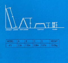 Escalera de aluminio plegable 12 escalones 3.5 metros - comprar online