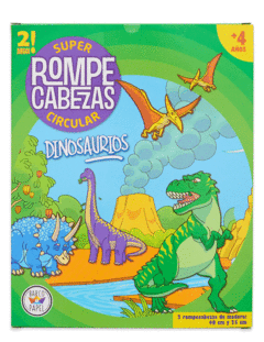 Rompecabezas Circular Madera: Dinos (2 unidades)