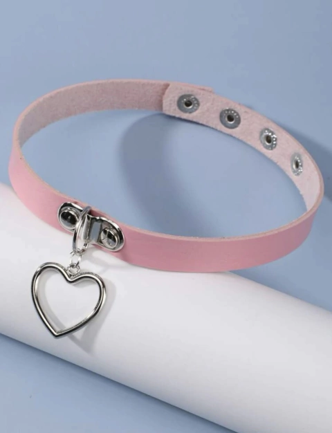 CHOKER CORAZON ROSA