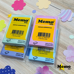 Notas Adhesivas MemoFix S Pastel 46x74mm x 80 hojas x 4 Unidades - MemoFix