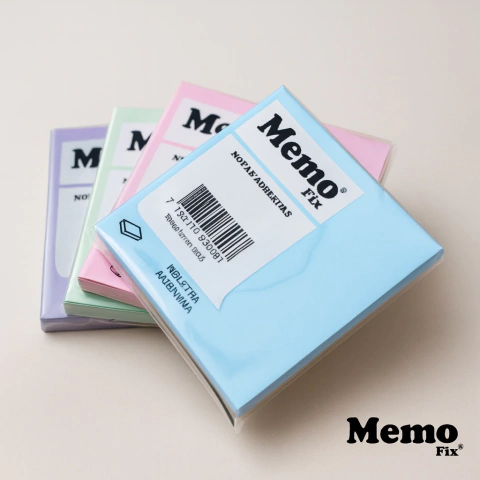 Notas Adhesivas MemoFix M Pastel 70x74mm x 80 hojas x 4 Unidades