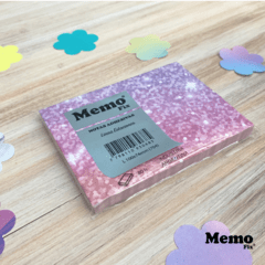 Memo L Linea Estaciones Glitter Especial 1 100x74mm x 80 hojas