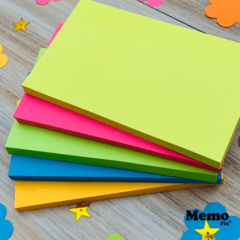 Notas Adhesivas MemoFix XL Neon 125x75mm x80 hojas x 5 unidades