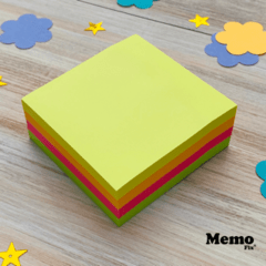 Memo Cubo Neon 75x75mm x320 hojas - MemoFix