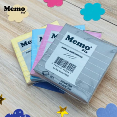 Memo M Rayado 74x74mm x80 hojas x 4 Unidades