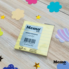 Memo M Rayado 74x74mm x80 hojas x 4 Unidades - MemoFix