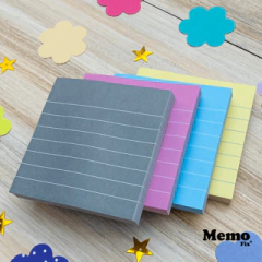 Memo M Rayado 74x74mm x80 hojas x 4 Unidades