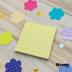 Imagen de Memo M Rayado 74x74mm x80 hojas x 4 Unidades