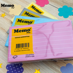 Memo XL Rayado 123x74mm x80 hojas x 4 Unidades