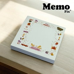 Notas Adhesivas MemoFix ilustradas M Linea Estaciones Aldanita 74x74mm x 80 hojas
