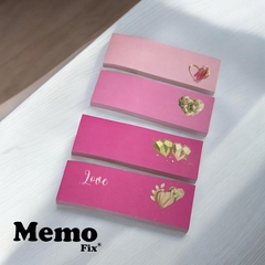 Notas Adhesivas MemoFix Ilustradas Señaladores Pantone Línea Love Rosa Pack x4 unidades