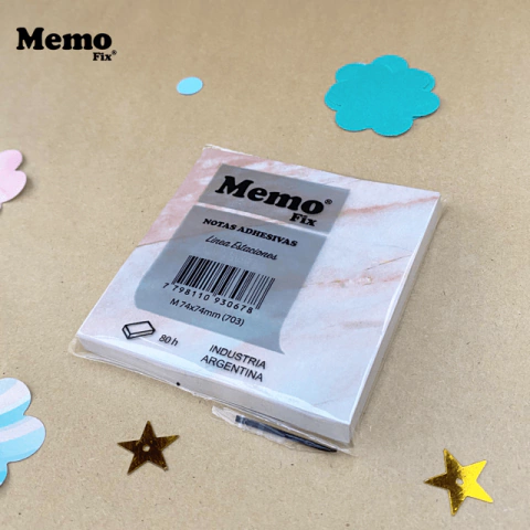 Notas Adhesivas MemoFix M Linea Estaciones Piedra 74x74mm x 80 hojas