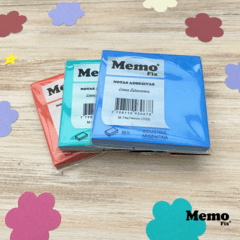 Notas Adhesivas MemoFix M Linea Estaciones Colores Plenos 74x74mm x 80 hojas Pack x3