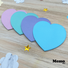 Notas Adhesivas MemoFix con forma de Corazon Pastel Pack x 4 blocks - comprar online
