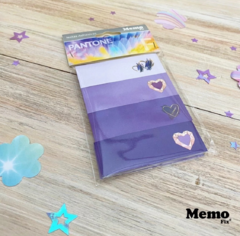 Notas Adhesivas MemoFix Señaladores Pantone 4 x 25x74mm x 50 h C/U Violeta Love en internet